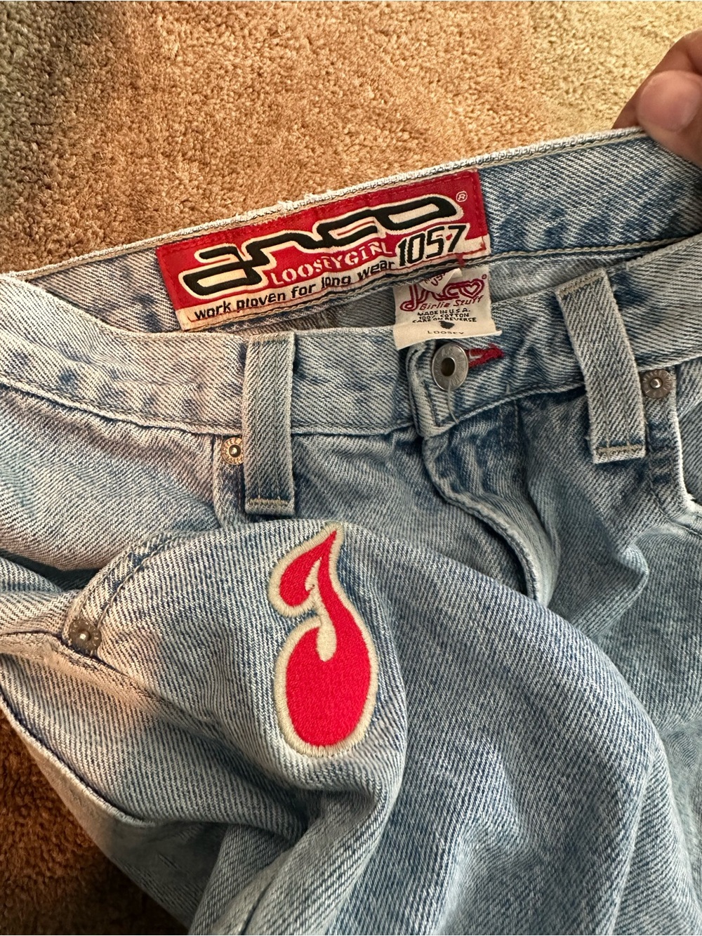 Vintage 90s JNCO Girlie Stuff 1057 Jeans USA Baggy Wide Leg Y2K Distressed Hem